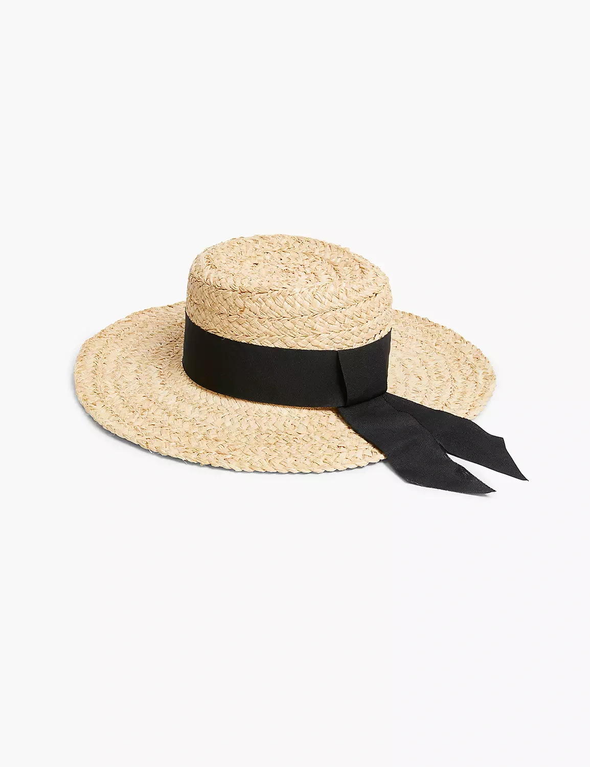 Straw Fedora Hat With Adjustable Interior Tie